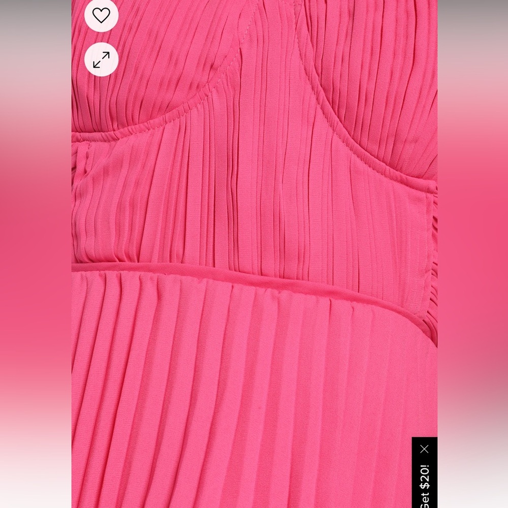 Lulus Cascading Crush Hot Pink Tiered Bustier Midi Dress - Picture 5 of 15